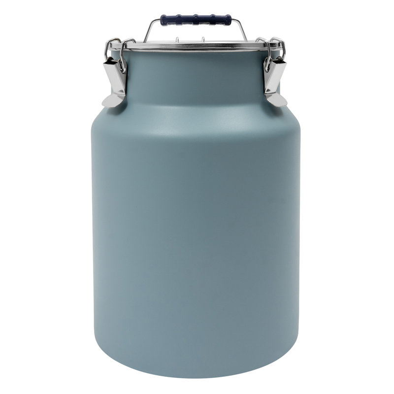 Contenant alimentaire en acier inoxydable 12L / 3,17 gallons avec couvercle, Bleu