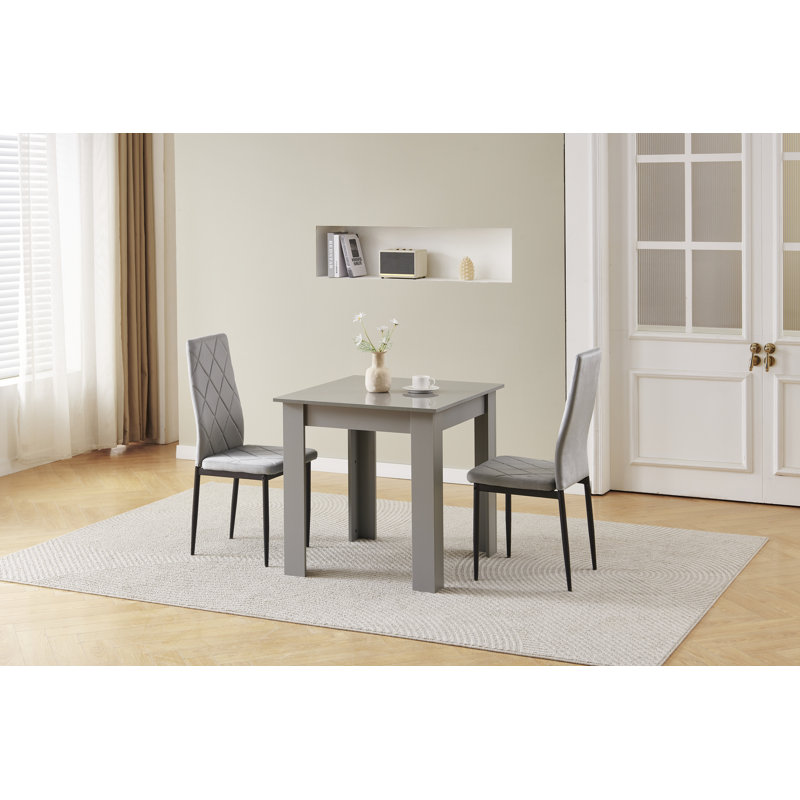 Dining Set, Grey Velvet Chairs#2