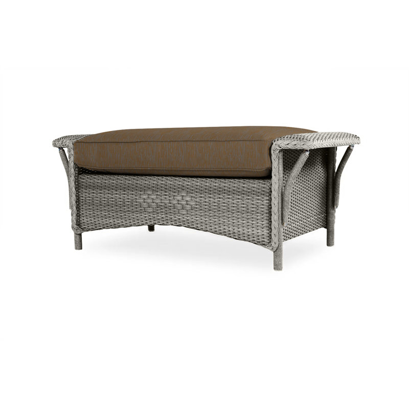 Nantucket Outdoor Ottoman, Demo Mist, Pewter