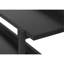 Table d'appoint de chambre à coucher, noir - 3 avec plateau de table rectangulaire et 2 tablettes de rangement, table étroite de style moderne pour le vestibule, métal stratifié,