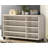 Cortona 45"W Dusty Gray Oak Finish 3-Door Shoe Cabinet
