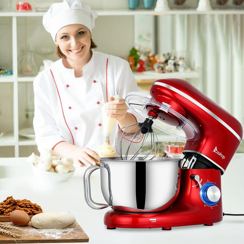 Winado 6 Speed 5.8 Quarts Stand Mixer, Red