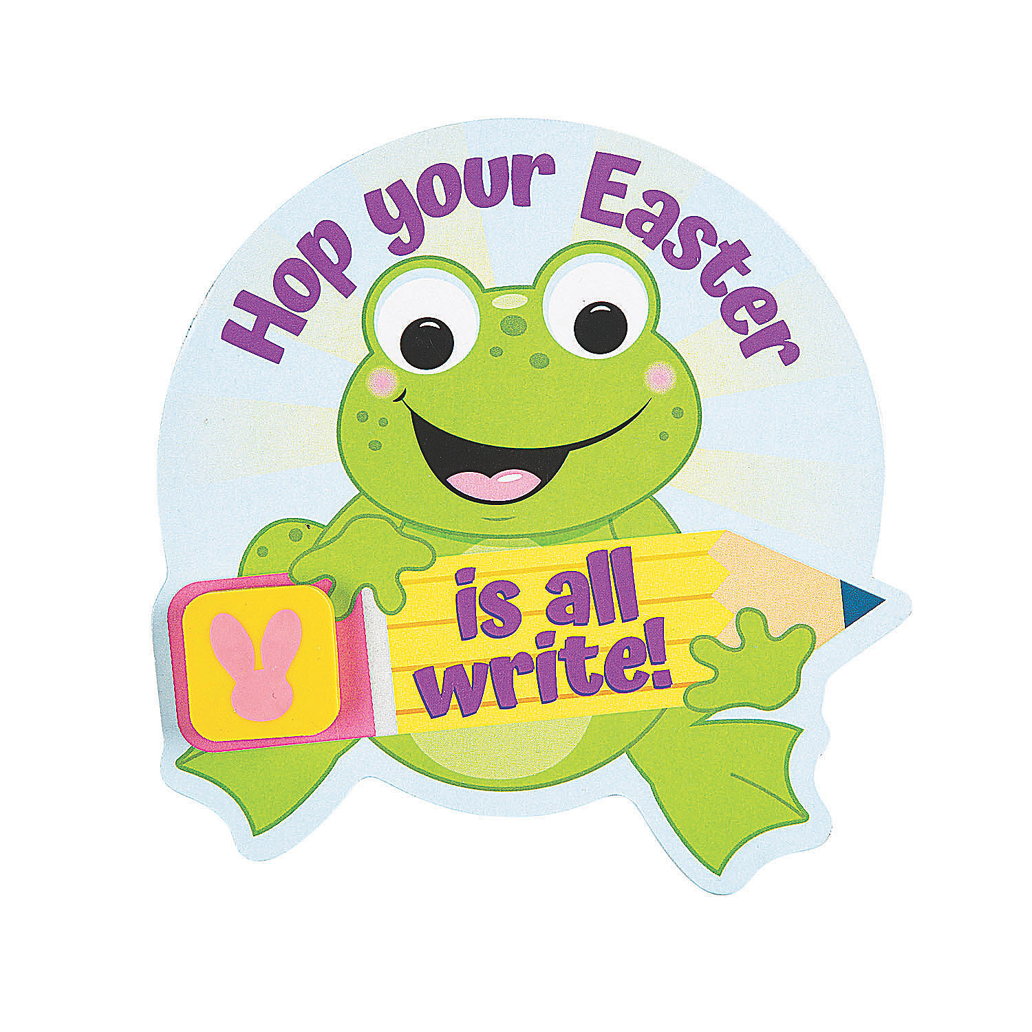 The Holiday Aisle® Frog Easter Cards With Eraser - Stationery - 24 Pieces