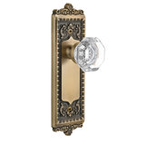 Grandeur Windsor Plate Privacy with Chambord Crystal Door Knob