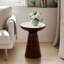 20" Marble Top Side Table with Solid Wood Base – Modern Accent End Table for Living Room – Small Side Table for Stylish and Functional Spaces-106720809-106720811