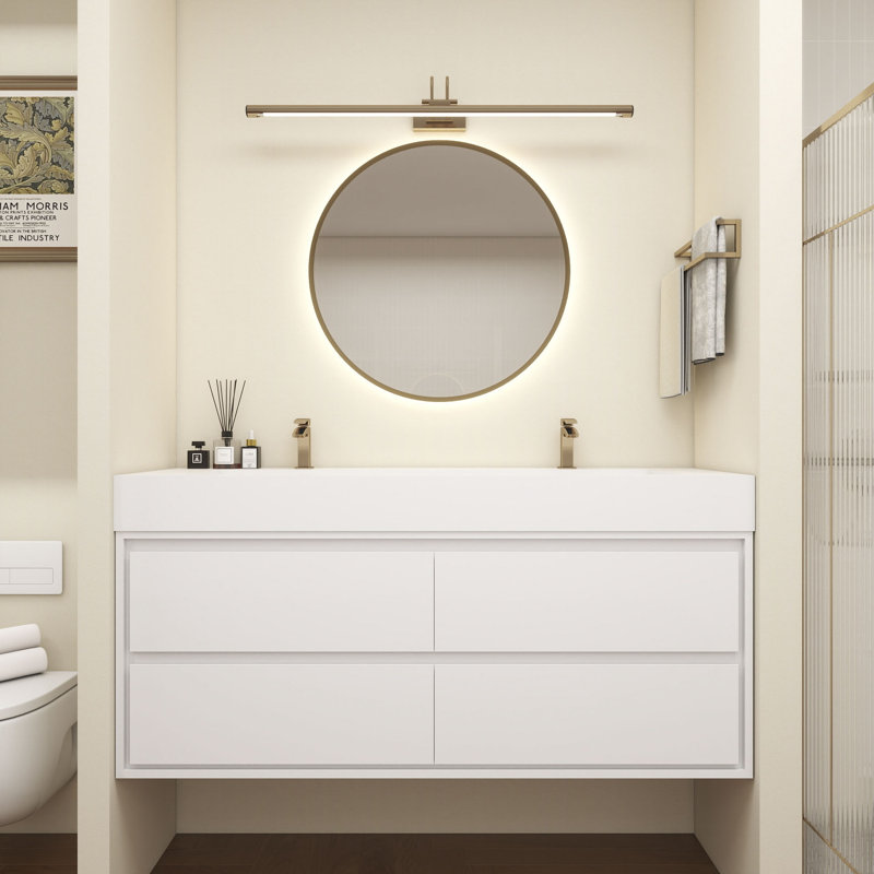 Base de meuble-lavabo Victoria seulement, Blanc lustré