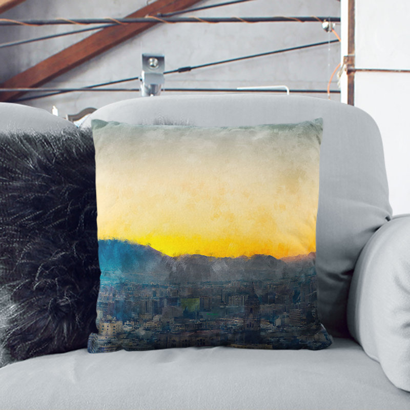 Square Cushion, 55cm H x 55cm W x 20cm D, White