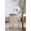 Grande table d'appoint 23 po blanche vieillie