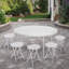 Table ronde en plastique pliable ronde avec cadre en acier pliable et poignée de transport-100150341-71837341
