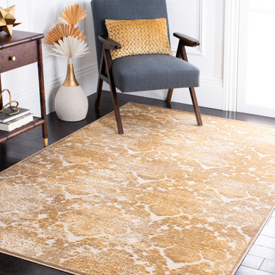 Tapis Heie en taupe / multicolore