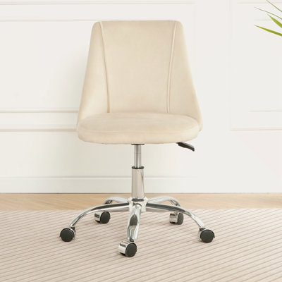 Chaise de salle à manger moderne en velours avec pieds en métal, pieds à cinq griffes plaqués, doux et confortable, réglable en hauteur, facile à déplacer, économise de l'espace (ensemble de 1)