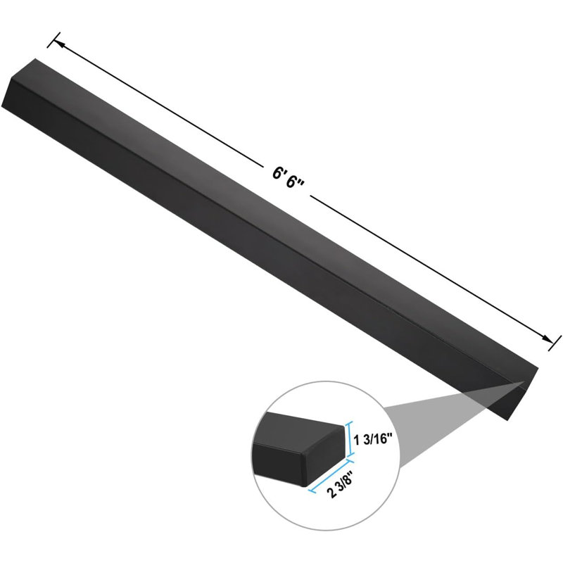 6'6" Handrail For Cable Railing System Stainless Steel Rectangular Handrail