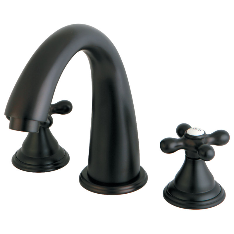 Kingston Brass Vintage Two-Handle 3-Hole Deck Mount Roman Tub Faucet, Oil Rubbed Bronze