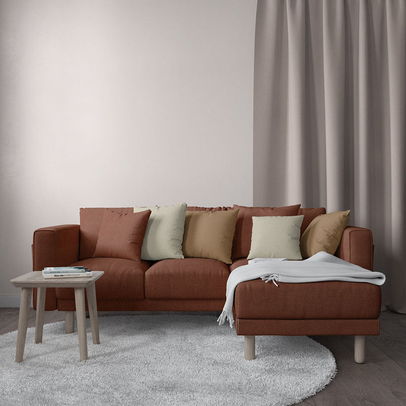 Abbeyshea Stride Hopsack Plain Fabric By The Yard, Rust