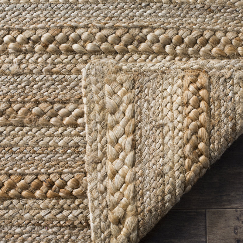 Arlette Natural Fiber Hand Woven Jute Solid Color Rug, Square 6'