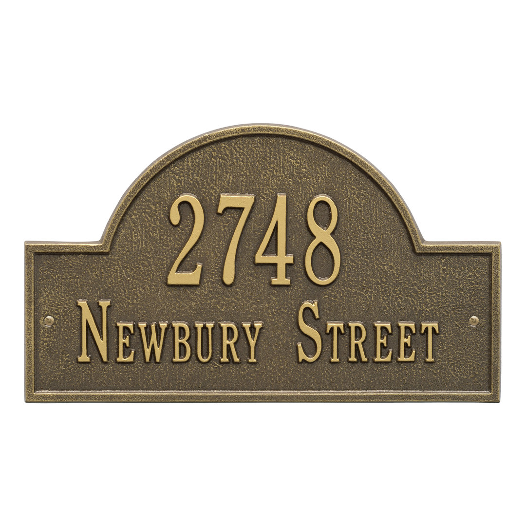 2-Line Wall Address Plaque Whitehall Products 