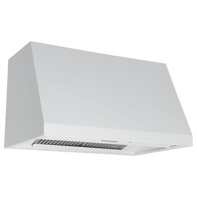 36" Commercial Style Hood, Matte White, 30"