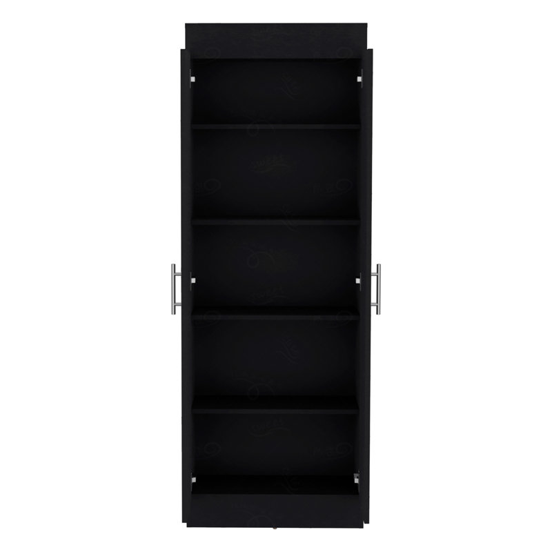 Garde-manger H 67 po, 5 tablettes internes, Noir