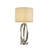 28'' Elegant Modern Polished Nickel Metal Table Lamp With Ivory Fabric Drum Shade For Entryway Living Room Dining Room