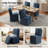 Upholstered Storage Side chair With Casters-1104736812