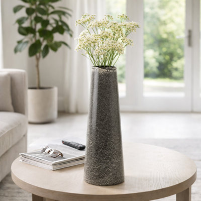 Ceramic Vase with Textured Two-Tone Design