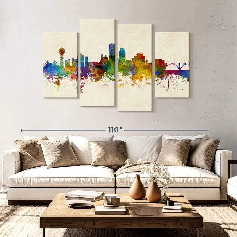 Nicci Knoxville, Tennessee Skyline III, H 54 po x l 84 po