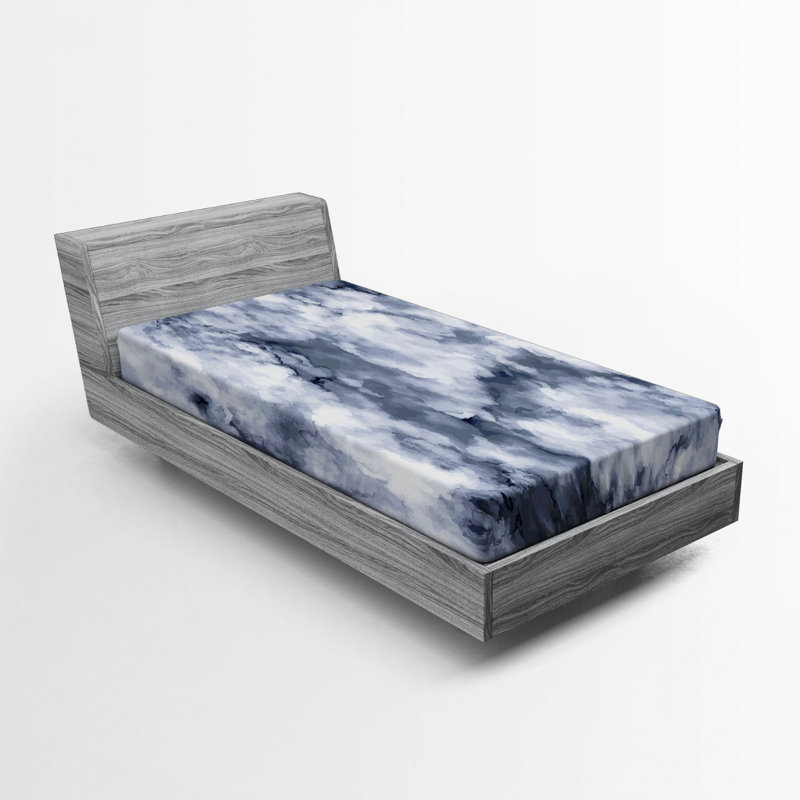Microfiber Abstract Fitted Sheet, Twin Fitted Sheet