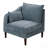 Contemporary 5Pcs Modular Sectional Set One Arm Chairs Armless Chair Ottoman L-Shaped Sectional Mineral Morgan Fabric