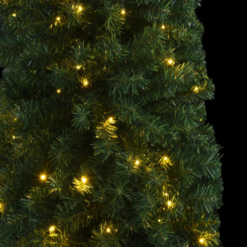 Mince arbre de Noël artificiel, Vert, 106.3", avec 300 DEL