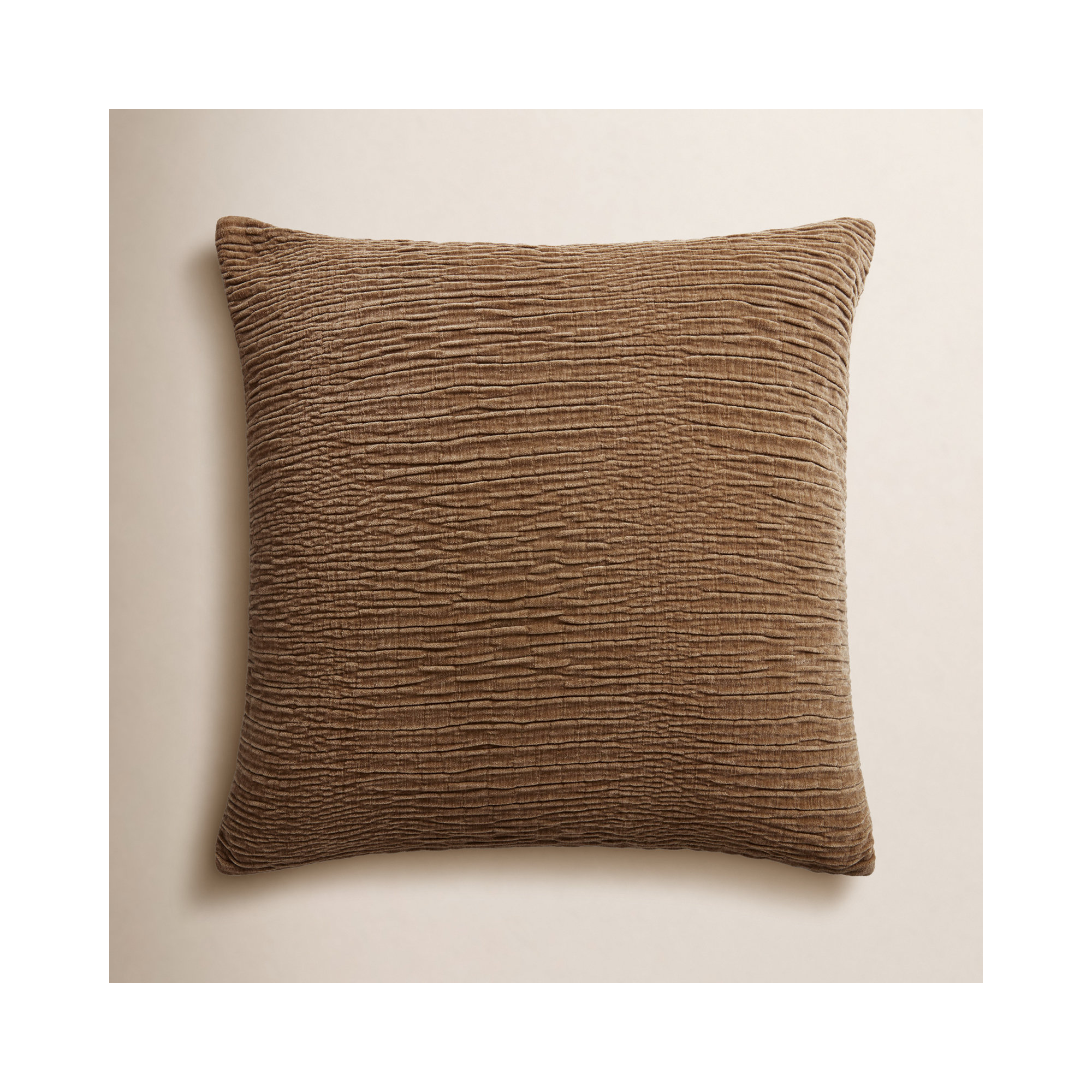 Edan Throw Pillow, Brown, Down, 22"H x 22"W