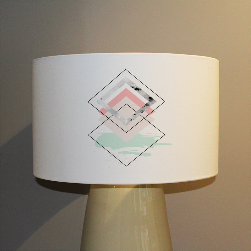 Cotton Drum Lamp Shade ( Uno ), 22cm H x 25cm W x 25cm D