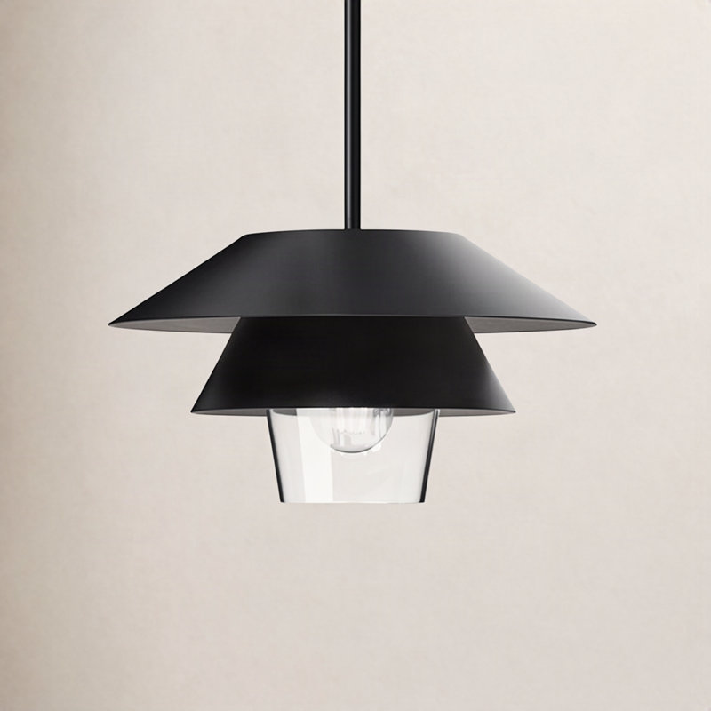 Davant 1 - Light Cone Pendant, 7.75" H x 13.5" W x 13.5" D, Matte Black