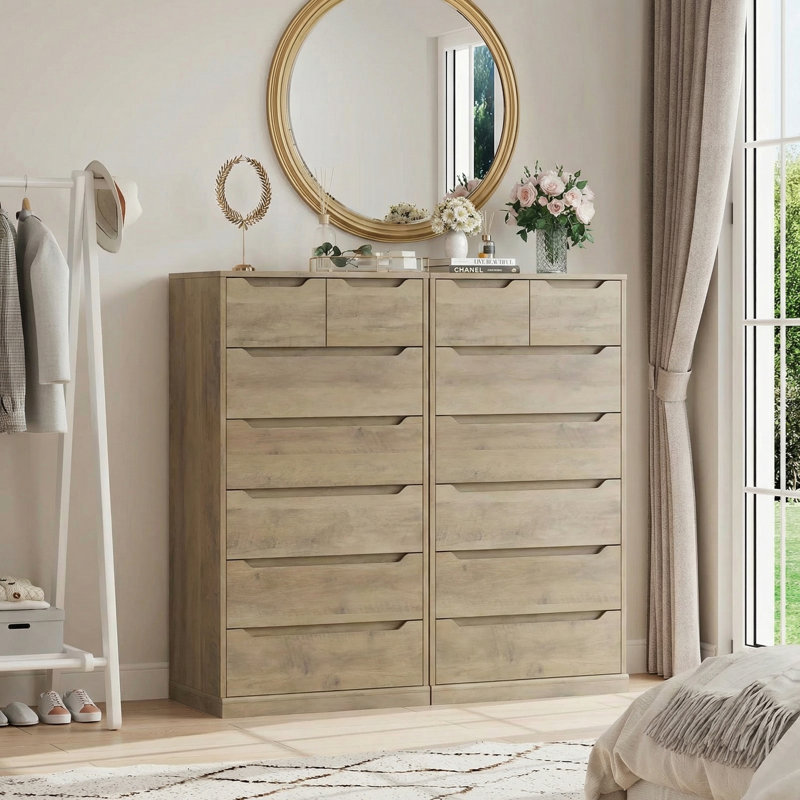 Commode 7 tiroirs, Naturel