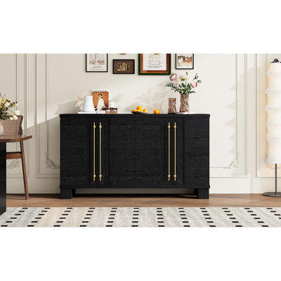 Buffet spacieux noir pour la cuisine et les espaces de vie