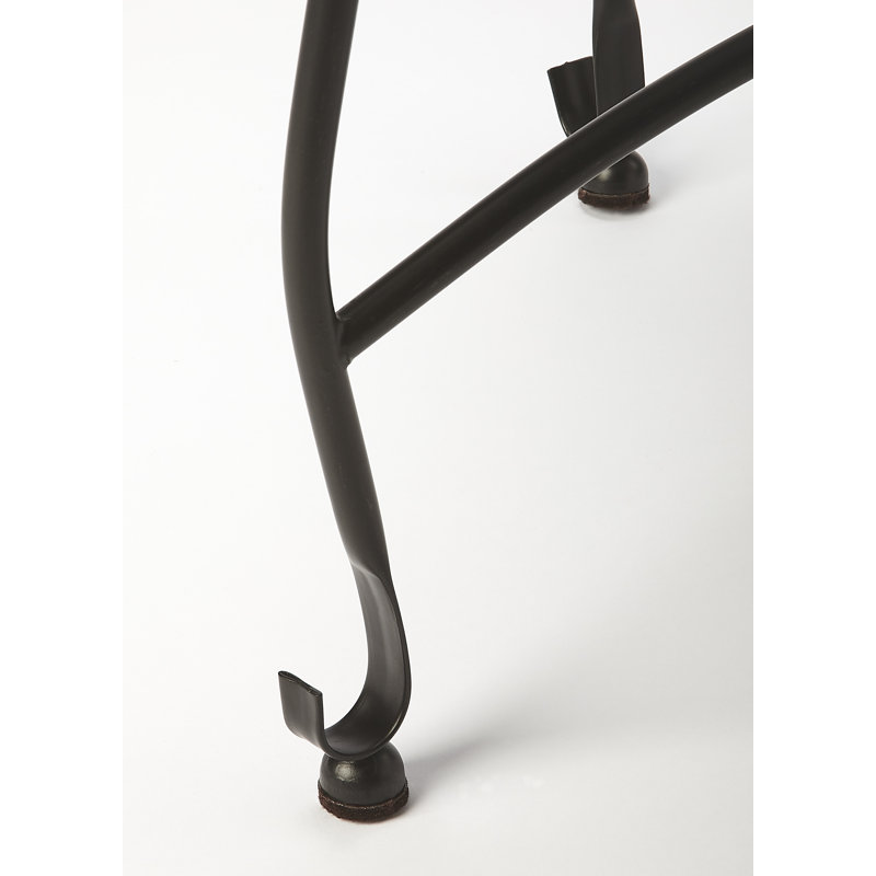 Bahia Metal Moroccan Tray Side Table, Black