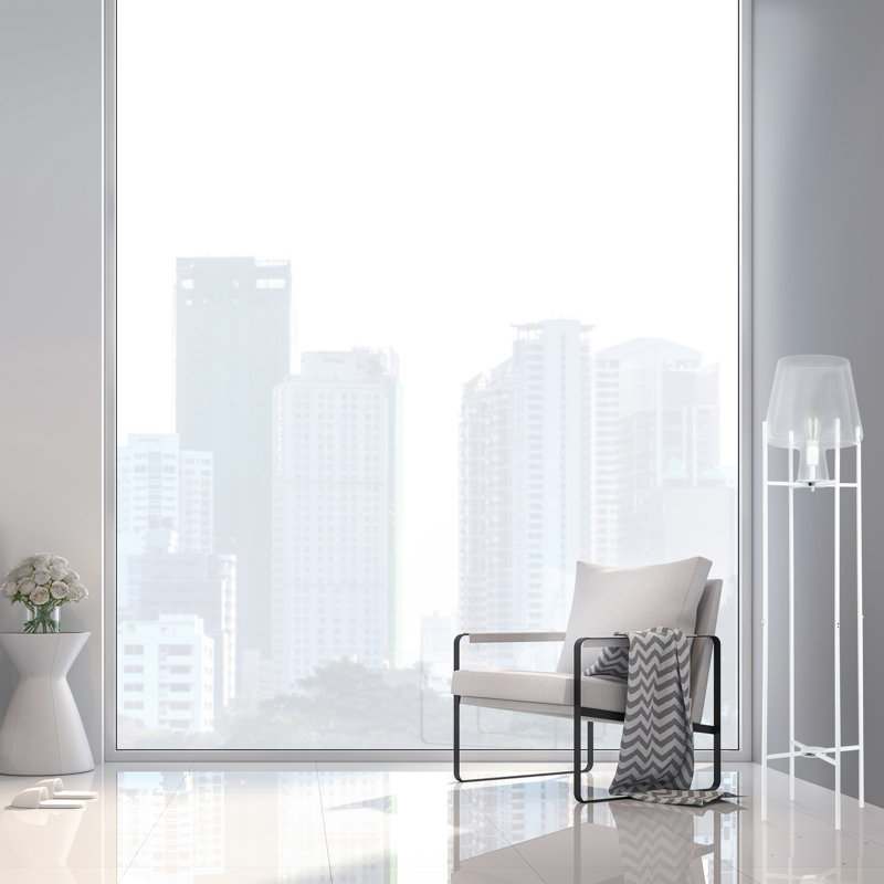 61"H Nadia Glass Bowl Modern Floor Lamp, White, Clear