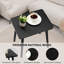 Ensemble de 2 tables d'appoint noires, style bohème moderne, idéales pour le salon ou la chambre. Petites tables d'appoint stables et faciles à assembler, parfaites pour les petits espaces.