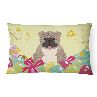 Coussin lombaire rectangulaire anglais bouledogue de pâques