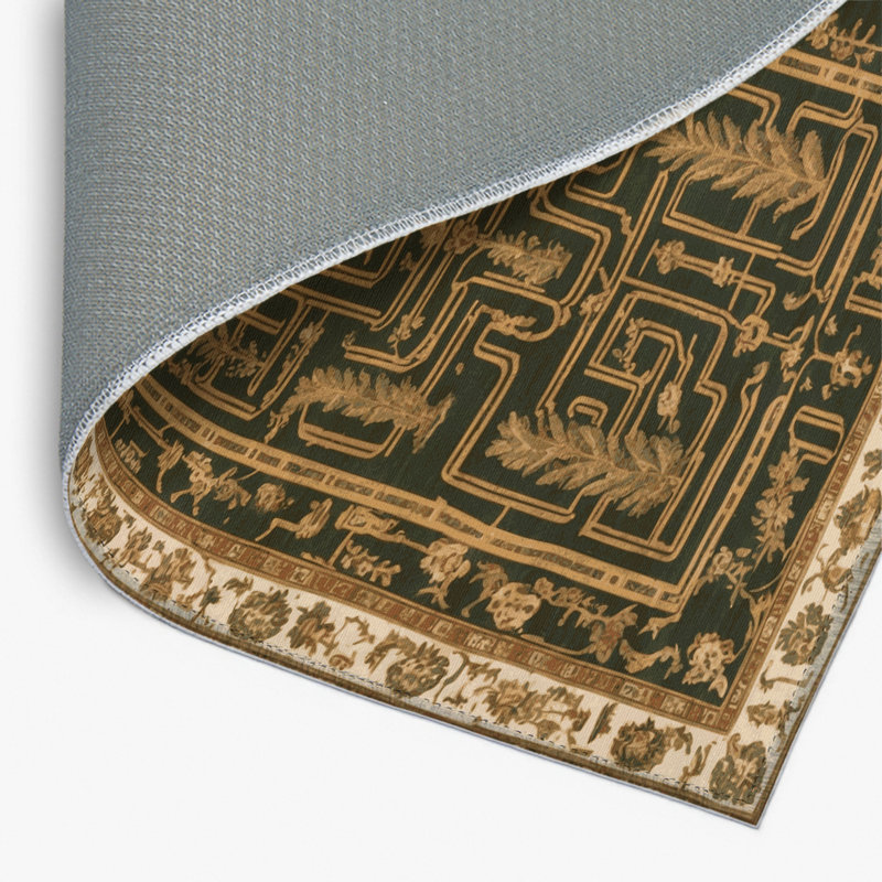 Tapis d'intérieur et d'extérieur brun français, Rectangulaire 2 pi x 3 pi