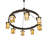 88" Wide Beartooth "T" Mission 8 Light Chandelier