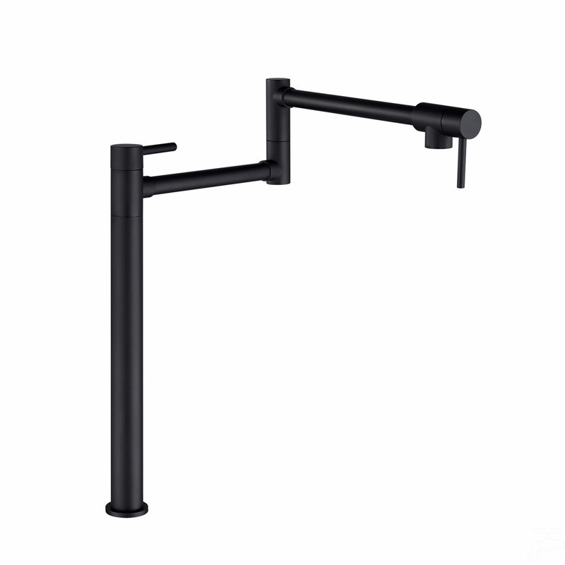 Pot Filler Faucet With Extension Shank, Matte Black