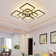 Flausch 8 - Light 60cm Modern Ceiling Light, Dimmable LED Flush Mount with Remote, Rectangle Acrylic Chandelier