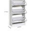 Armoire de rangement étroite pour chaussures avec miroir, étagère à chaussures 3 niveaux