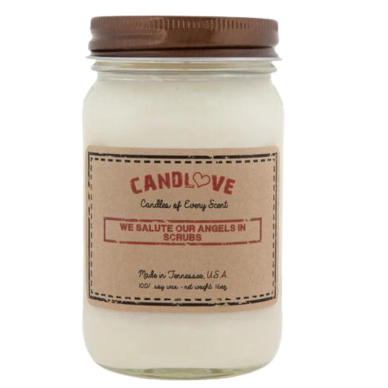 Vanilla Scented Jar Candle with Glass Holder