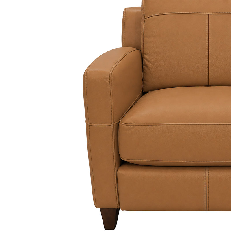 Fauteuil en cuir Archdale, Chair, Cuir véritable caramel