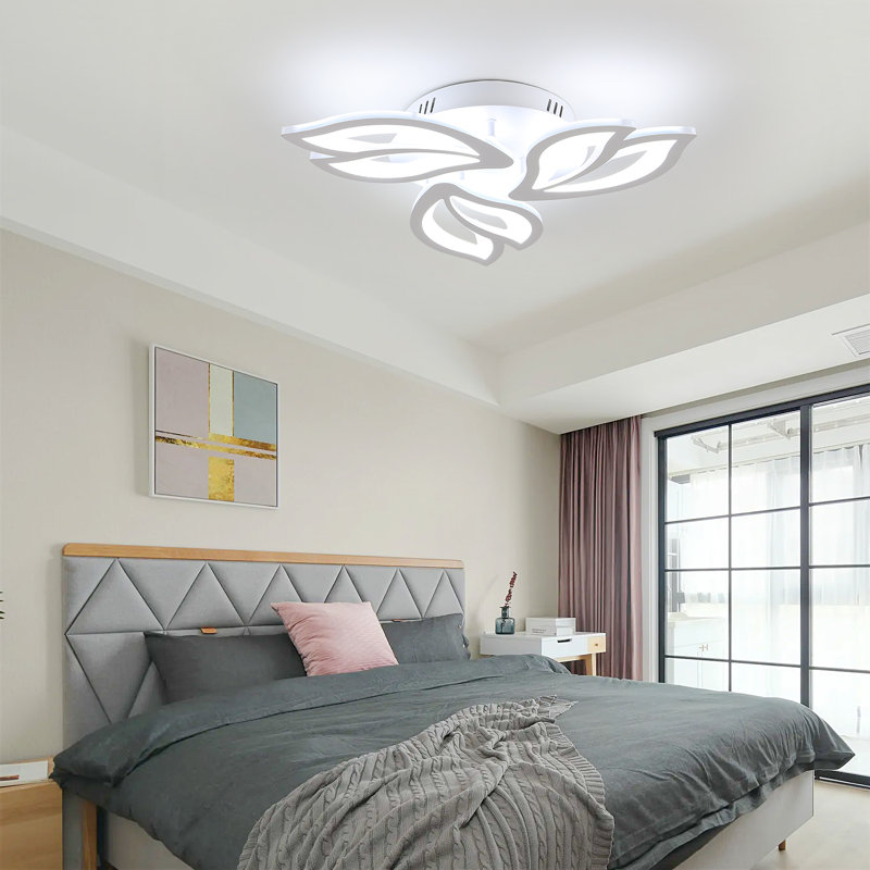 3-Light LED Semi Flush Mount Ceiling Light, White Light