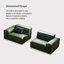 Causeuse-coussin modulaire en cuir véritable vert