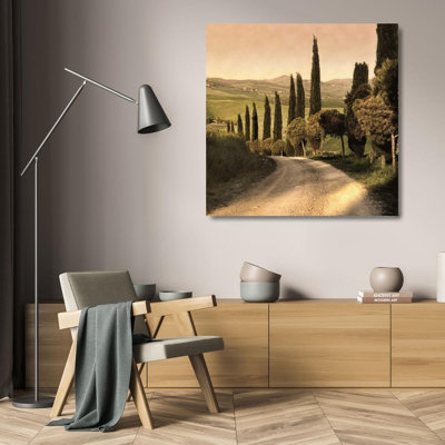 Art sur toile tendue avec la galerie Lark Manor Carmel, Elizabeth: Country Lane Tuscany C534D