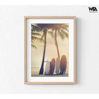 Surf Shop Art, Modern Surfboard Art, Surfing Artwork Gift Idea, Seaside Air Bnb Decor, Hawaii Garage Decor, Tropical Porch Wall Art