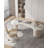 Faux Marble Oval Desk-109870373